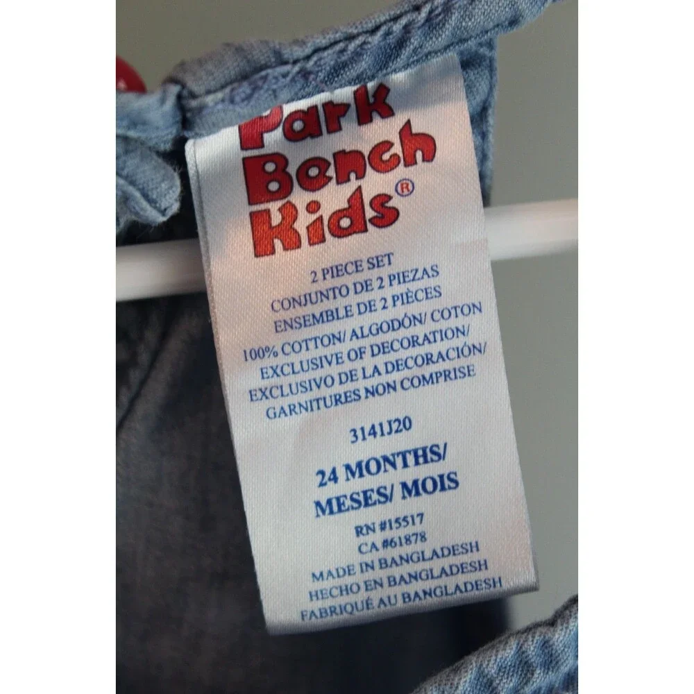 Park Bench Kids Floral Demin Spaghetti Strap Top Baby 24M